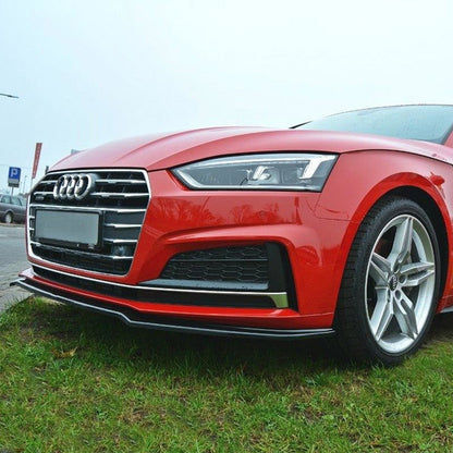 Maxton Design Audi S5 Pre-Facelift V1 Front Splitter In Gloss Black (B9/F5)