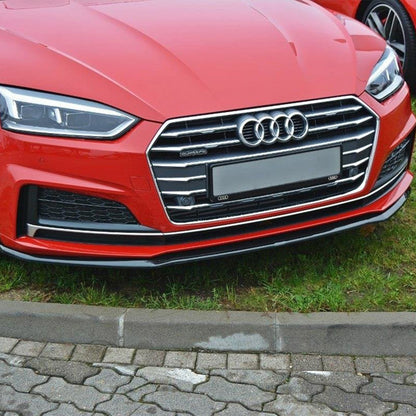 Maxton Design Audi S5 Pre-Facelift V2 Front Splitter In Gloss Black (B9/F5)