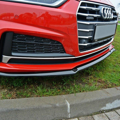 Maxton Design Audi S5 Pre-Facelift V2 Front Splitter In Gloss Black (B9/F5)