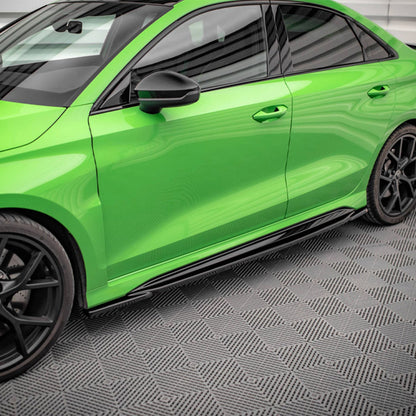 Maxton Design Audi RS3 Side Skirts In Gloss Black (8Y)