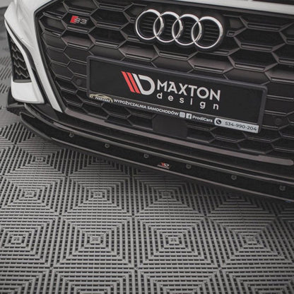 Maxton Design Audi S3 V2 Front Splitter In Gloss Black (8Y)