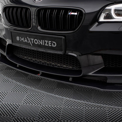 Maxton Design BMW M5 V1 Front Splitter In Gloss Black (F10)