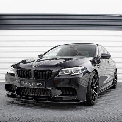 Maxton Design BMW M5 V1 Front Splitter In Gloss Black (F10)