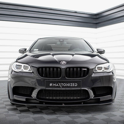 Maxton Design BMW M5 V1 Front Splitter In Gloss Black (F10)