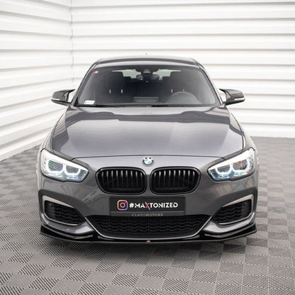 Maxton Design BMW 1 Series Front Splitter V3 In Gloss Black (F20/F21 LCI)