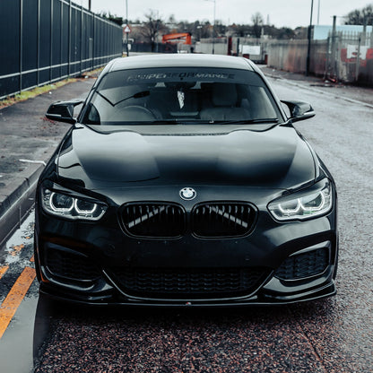 Maxton Design BMW 1 Series Front Splitter V3 In Gloss Black (F20/F21 LCI)