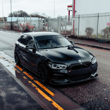 Maxton Design BMW 1 Series Front Splitter V3 In Gloss Black (F20/F21 LCI)