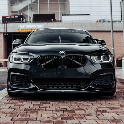 Maxton Design BMW 1 Series Front Splitter V3 In Gloss Black (F20/F21 LCI)