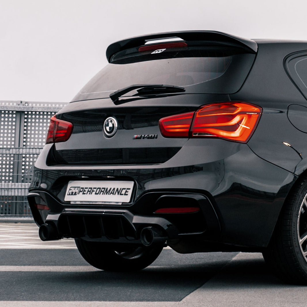 Maxton Design BMW 1 Series Very Aggressive Rear Diffuser In Gloss Black (F20/F21 LCI Facelift) M-Power