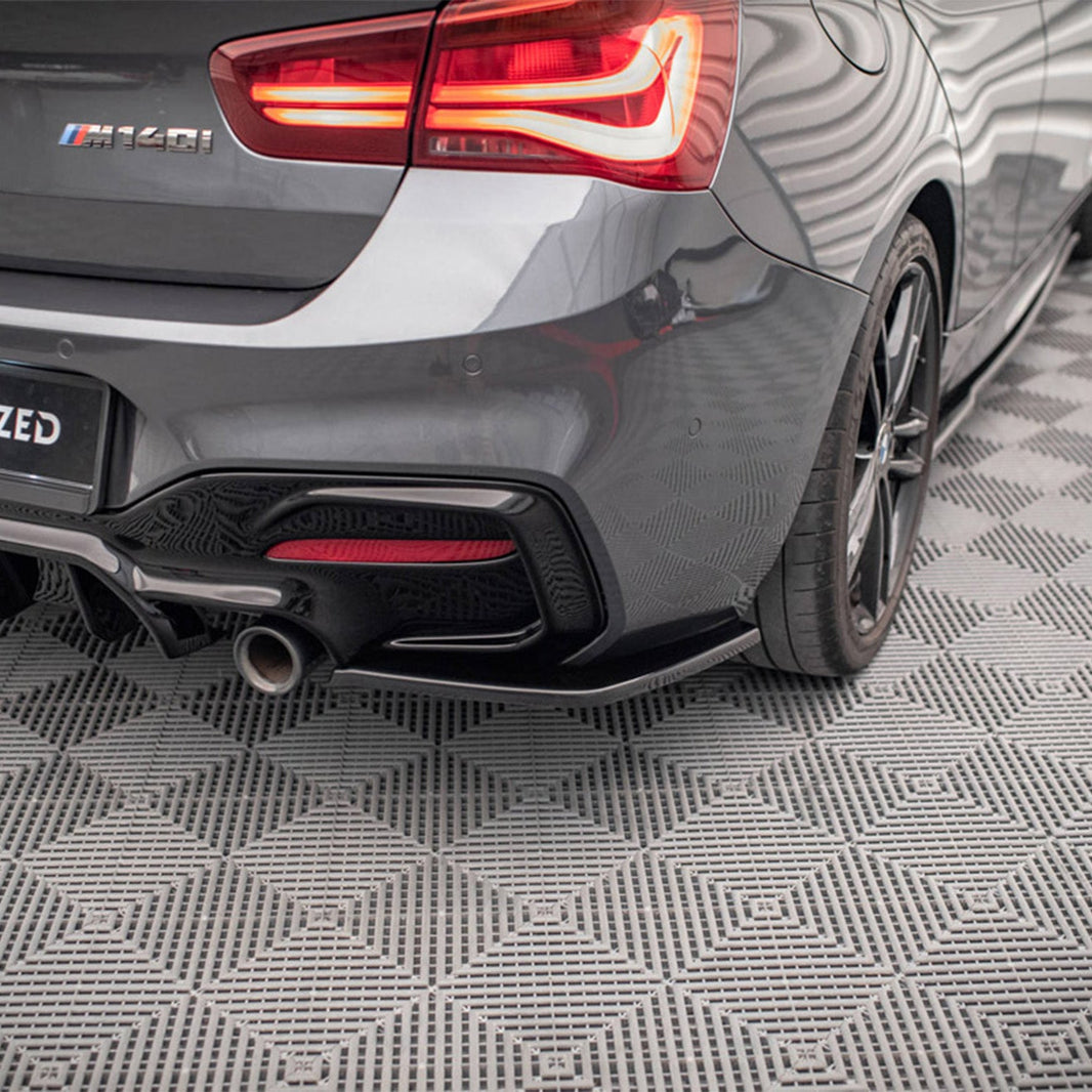 Maxton Design BMW 1 Series V3 Rear Side Splitters In Gloss Black (F20/F21 LCI)