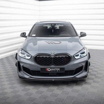 Maxton Design BMW M135i/1 Series M Sport V1 Front Splitter In Gloss Black (F40)