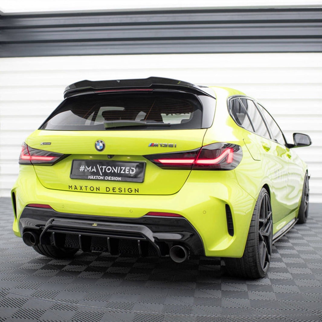 Maxton Design BMW M135i/1 Series M Sport V1 Rear Diffuser In Gloss Black (F40)