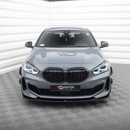 Maxton Design BMW M135i/1 Series M Sport V3 Front Splitter In Gloss Black (F40)