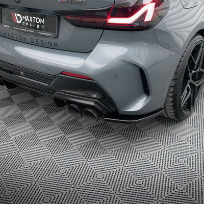 Maxton Design BMW M135i/1 Series M Sport V3 Rear Side Splitters In Gloss Black (F40)