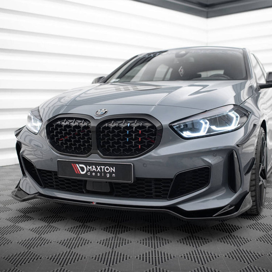 Maxton Design BMW M135i/1 Series M Sport V5 Front Splitter In Gloss Black (F40)