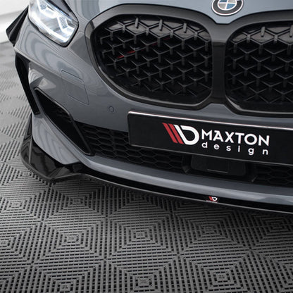 Maxton Design BMW M135i/1 Series M Sport V5 Front Splitter In Gloss Black (F40)