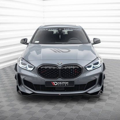 Maxton Design BMW M135i/1 Series M Sport V5 Front Splitter In Gloss Black (F40)