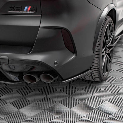 Maxton Design BMW X5M Rear Side Splitters In Gloss Black (F95)