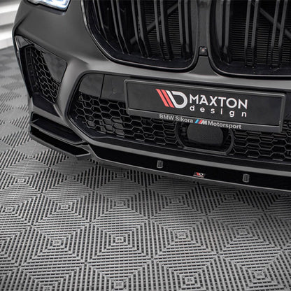 Maxton Design BMW X5M V2 Front Splitter In Gloss Black (F95)