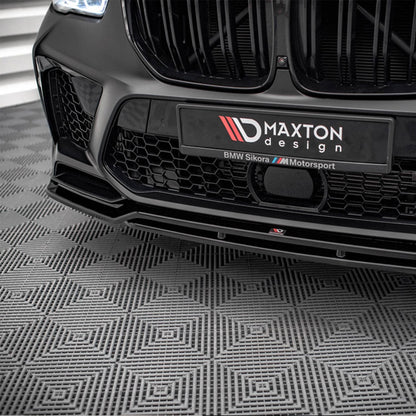 Maxton Design BMW X5M V3 Front Splitter In Gloss Black (F95)