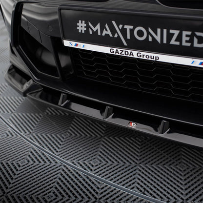Maxton Design BMW X3M LCI V1 Front Splitter In Gloss Black (F97 Facelift 2022+)