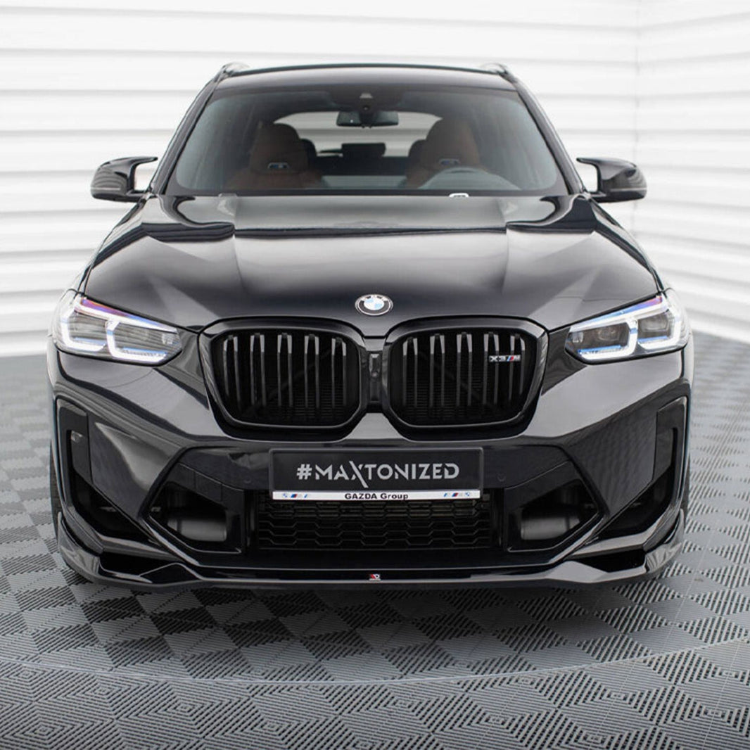 Maxton Design BMW X3M LCI V2 Front Splitter In Gloss Black (F97 Facelift 2022+)
