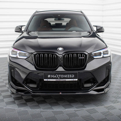 Maxton Design BMW X3M LCI V2 Front Splitter In Gloss Black (F97 Facelift 2022+)
