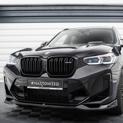 Maxton Design BMW X3M LCI V2 Front Splitter In Gloss Black (F97 Facelift 2022+)