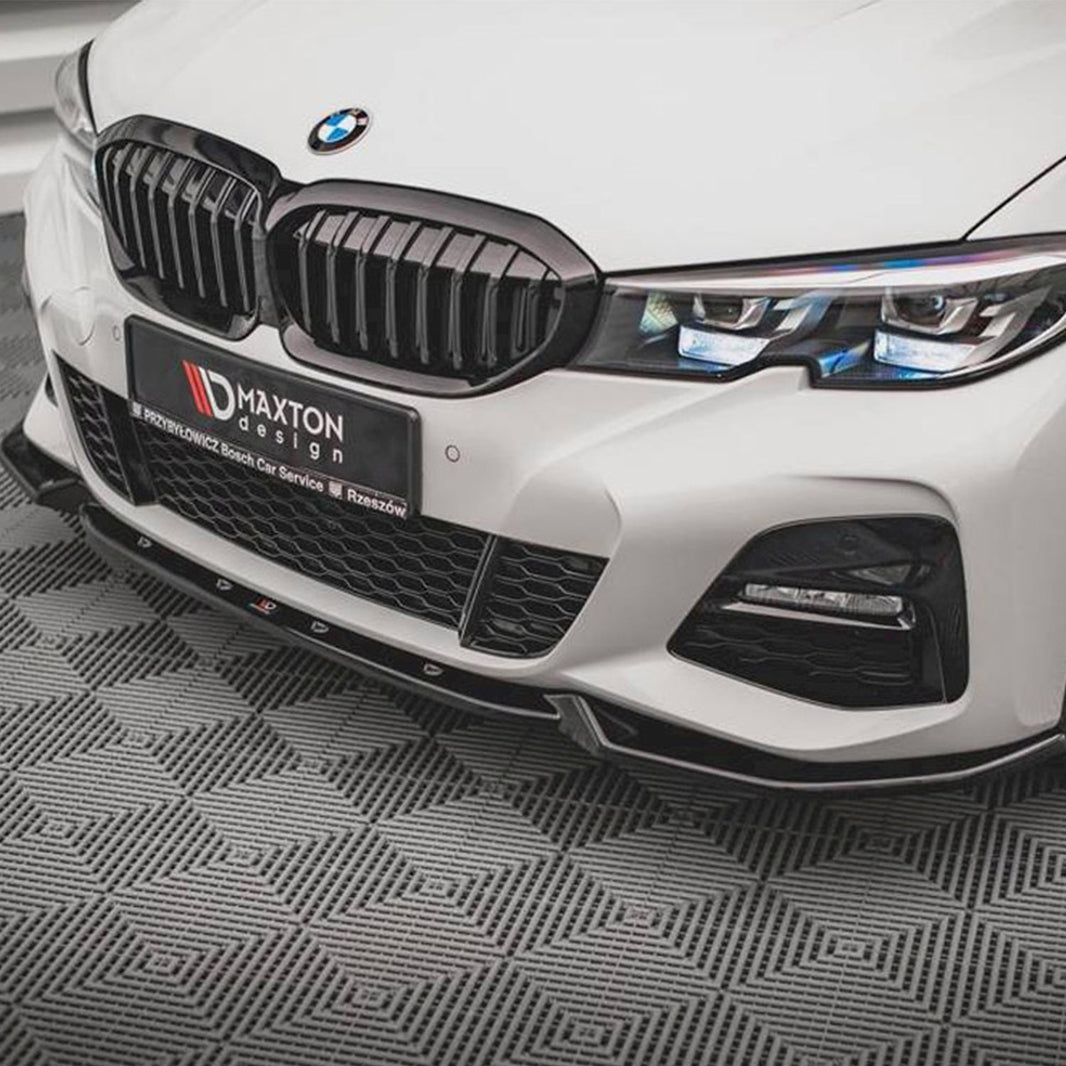 Maxton Design BMW 3 Series M Sport V4 Front Splitter In Gloss Black (G20/G21 Pre-LCI)