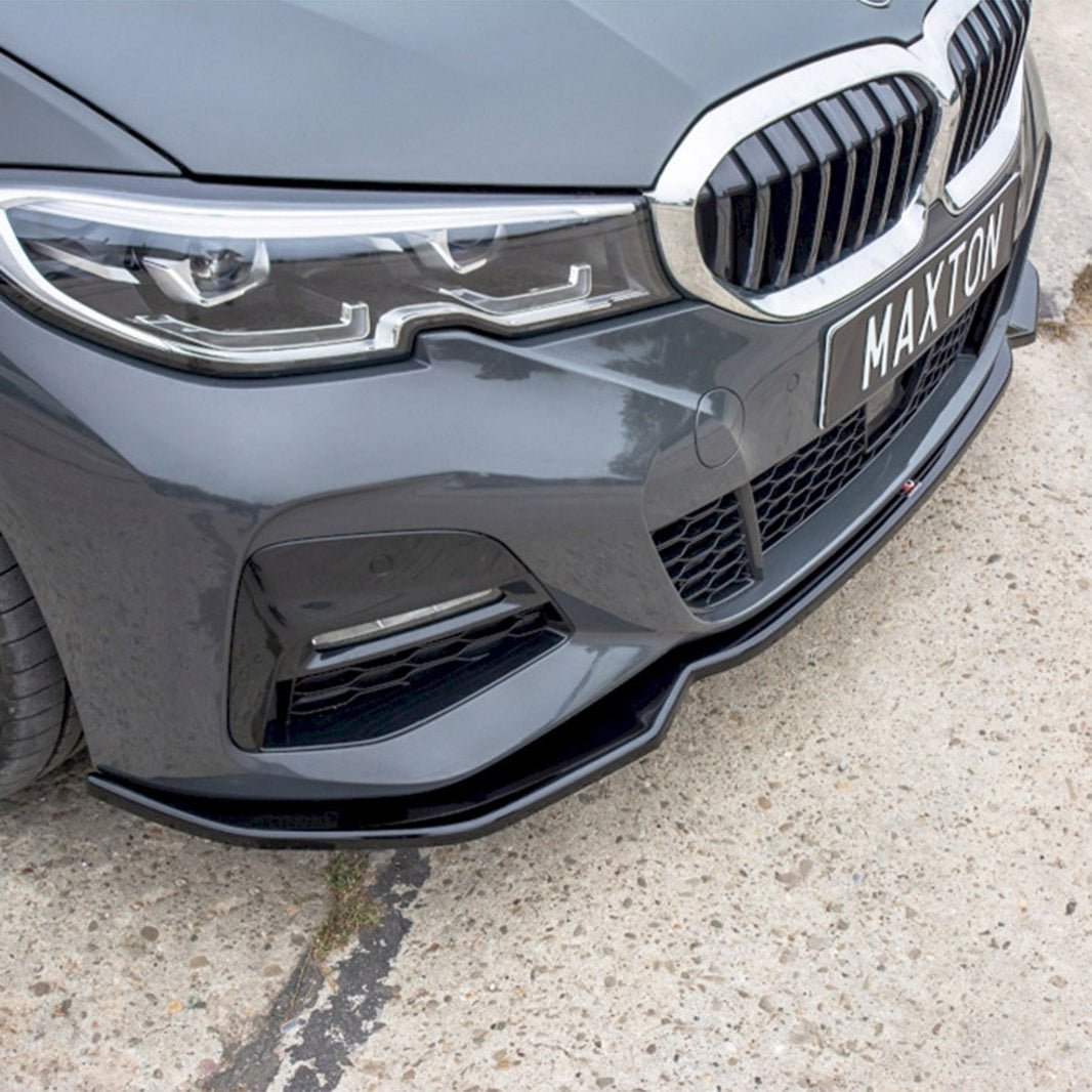 Maxton Design BMW 3 Series M Sport V2 Front Splitter In Gloss Black (G20/G21 Pre-LCI)