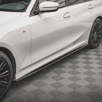 Maxton Design BMW 3 Series M Sport V2 Side Skirts In Gloss Black (G20/G21 Pre-LCI)