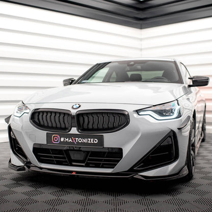 Maxton Design BMW M240i/2 Series V1 Front Splitter In Gloss Black (G42)