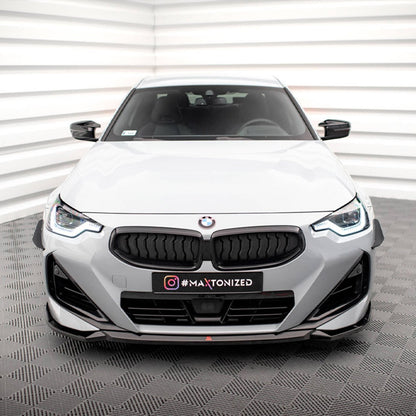 Maxton Design BMW M240i/2 Series V1 Front Splitter In Gloss Black (G42)
