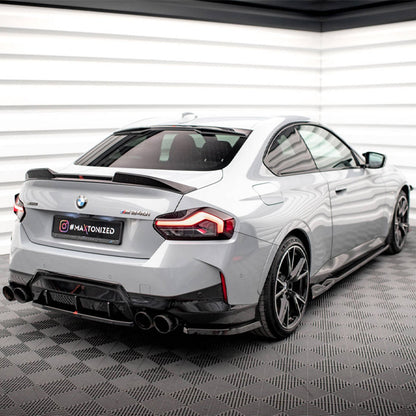 Maxton Design BMW M240i/2 Series V2 Rear Side Splitters In Gloss Black (G42)