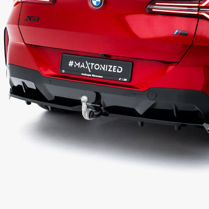 Maxton Design BMW G45 X3 M Sport Gloss Black Rear Diffuser Extension