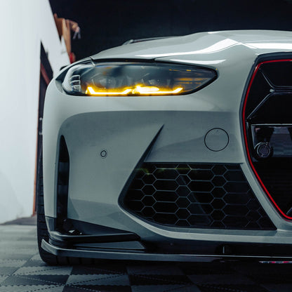 Maxton Design BMW M3/M4 V1 Front Splitter In Gloss Black (G80/G81/G82/G83)