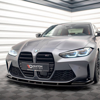 Maxton Design BMW M3/M4 V1 Front Splitter In Gloss Black (G80/G81/G82/G83)