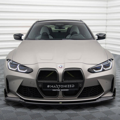 Maxton Design BMW M3/M4 V4 CSL Look Front Splitter In Gloss Black (G80/G81/G82/G83)