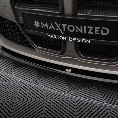 Maxton Design BMW M3/M4 V4 CSL Look Front Splitter In Gloss Black (G80/G81/G82/G83)