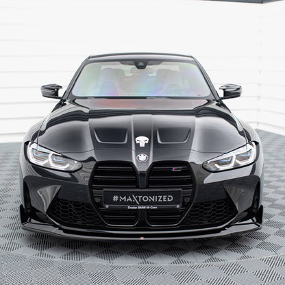 Maxton Design BMW M3/M4 V4 CSL Look Front Splitter In Gloss Black (G80/G81/G82/G83)