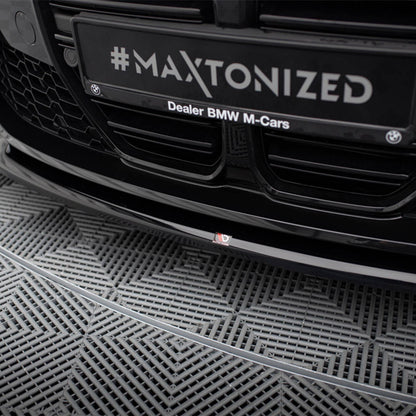 Maxton Design BMW M3/M4 V4 CSL Look Front Splitter In Gloss Black (G80/G81/G82/G83)