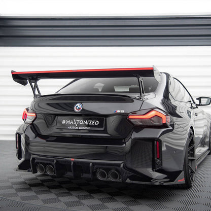 Maxton Design BMW M2 G87 Rear Wing In Gloss Carbon Fibre With Dynamic LED Light Bar (G87)