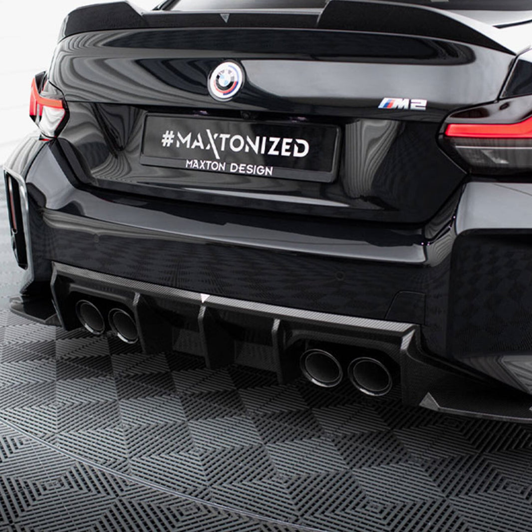 Maxton Design BMW M2 G87 Rear Diffuser In Gloss Carbon Fibre (G87)