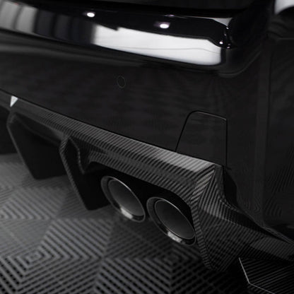 Maxton Design BMW M2 G87 Rear Diffuser In Gloss Carbon Fibre (G87)