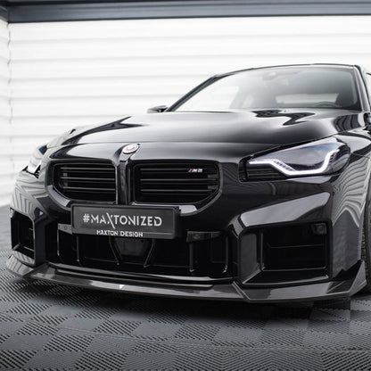 Maxton Design BMW M2 G87 V1 Front Splitter In Gloss Carbon Fibre (G87)