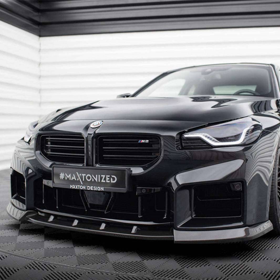Maxton Design BMW M2 G87 V2 Front Splitter In Gloss Carbon Fibre (G87)