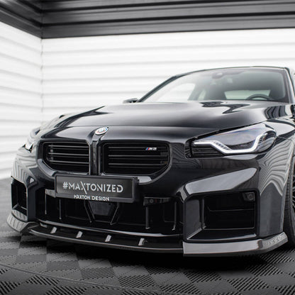 Maxton Design BMW M2 G87 V2 Front Splitter In Gloss Carbon Fibre (G87)