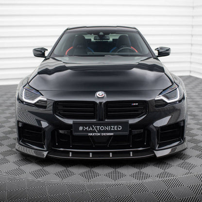 Maxton Design BMW M2 G87 V2 Front Splitter In Gloss Carbon Fibre (G87)