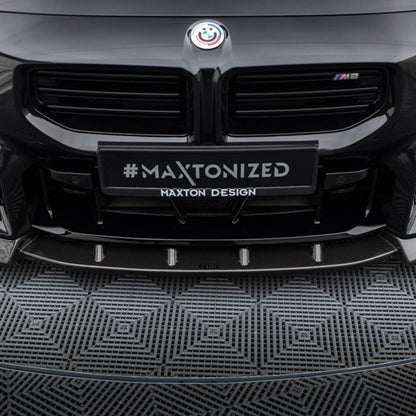 Maxton Design BMW M2 G87 V2 Front Splitter In Gloss Carbon Fibre (G87)