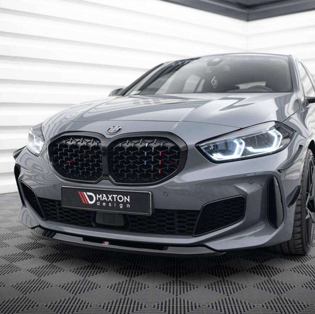 Maxton Design BMW M135i/1 Series M Sport V2 Front Splitter In Gloss Black (F40)